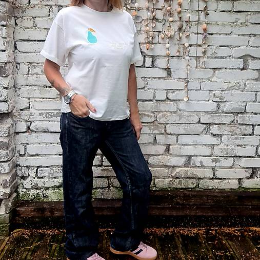 Tričko s výšivkou a textem