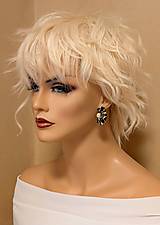 Náušnice - Napichovacie náušnice čierno-zlaté kvety, chirurgická oceľ - 17820291_