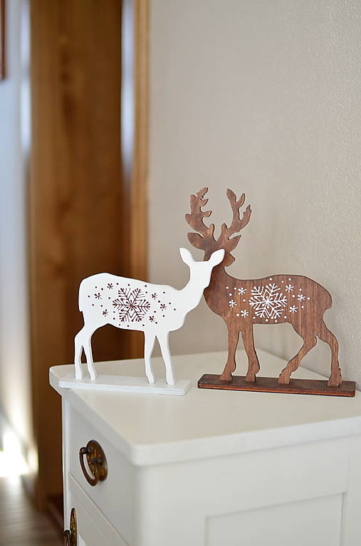 Dekorácie - Jeleň a laň -  Kolekcia Slovenské Vianoce - 17823804_