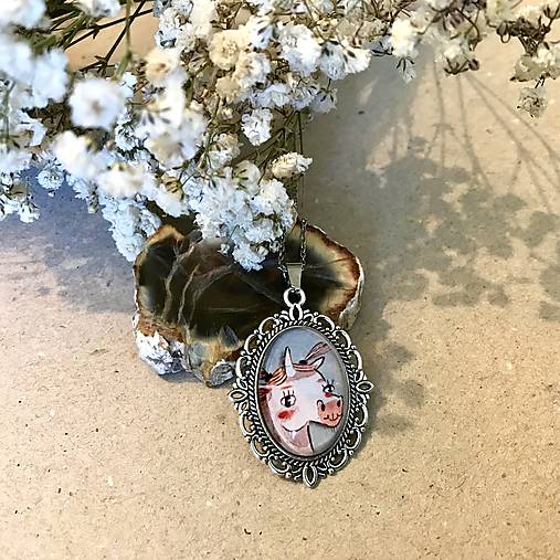 Náhrdelníky - Rozkošný jednorožec -medailón - 17822568_