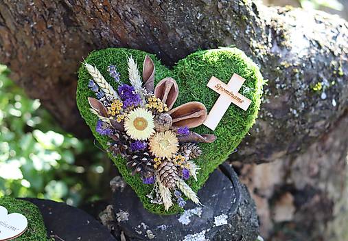 Dekorácie - Srdiečko na hrob - 17823624_