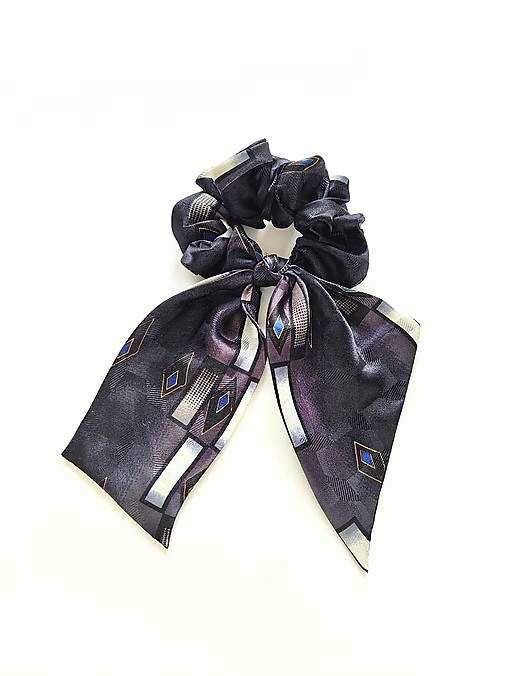 Maxi scrunchie hodvábna (Čierna)