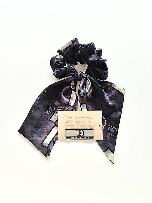 Maxi scrunchie hodvábna (Čierna)
