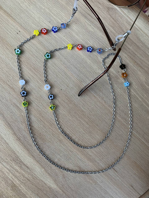 Náhrdelníky - retiazka na okuliare - oceľ - 17824214_