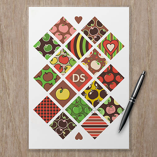 Hračky - Linajková podložka šachovnica pestrá - fruit chocolate - 17822861_