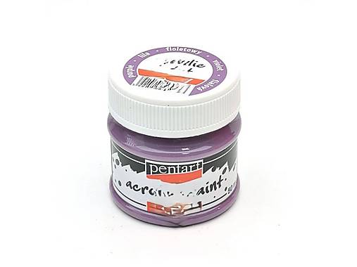 -50% akrylová farba, matná, 50 ml, Pentart, pôvod. cena 2,90€ (fialová)