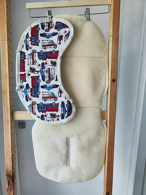 Detský textil - VLNIENKA Podložka do autosedačky Britax Römer Kidfix i-size  100% Merino TOP SUPER WASH Nákladné autá  - 17826468_
