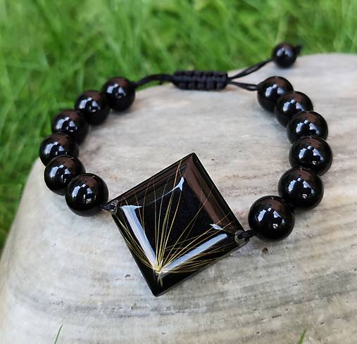 Náramky - Náramok Kozobrada a Ónyx - voliteľné zapínanie - B0010 - 17827171_