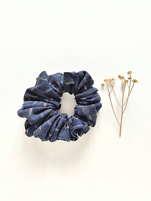 Basic MAXI scrunchie (Tmavomodrá I.)