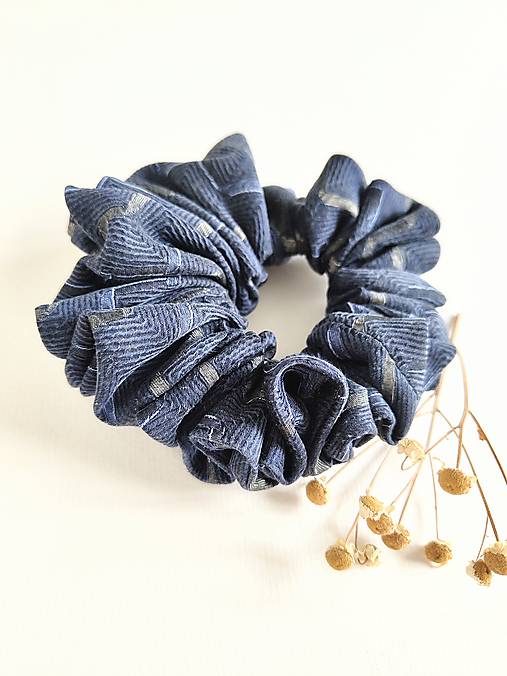 Basic MAXI scrunchie (Tmavomodrá I.)