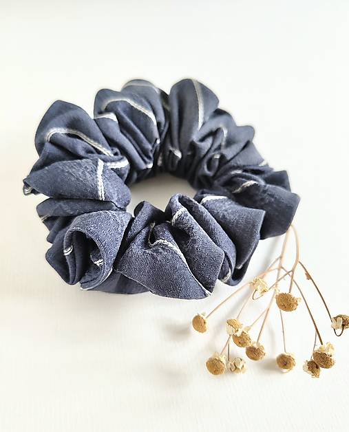 Basic MAXI scrunchie (Tmavomodrá II.)