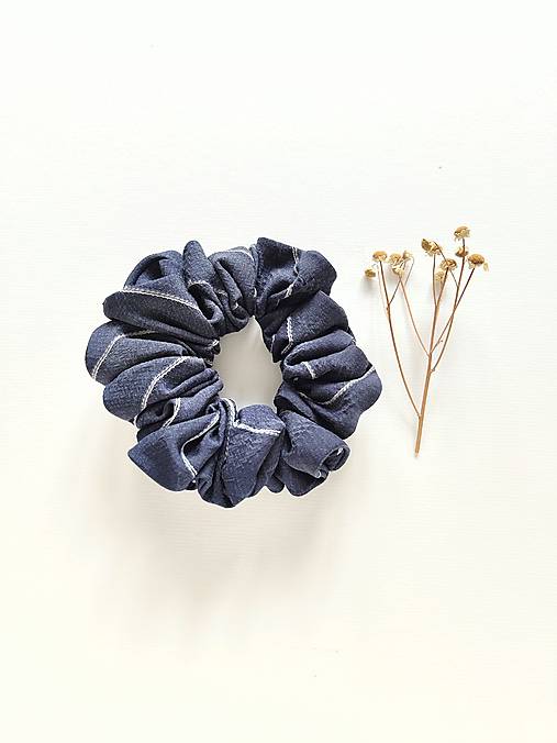 Basic MAXI scrunchie (Tmavomodrá II.)