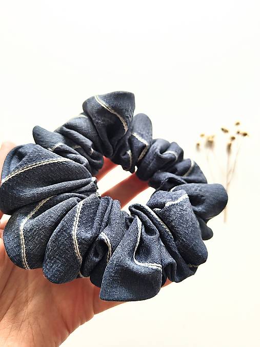 Basic MAXI scrunchie (Tmavomodrá II.)