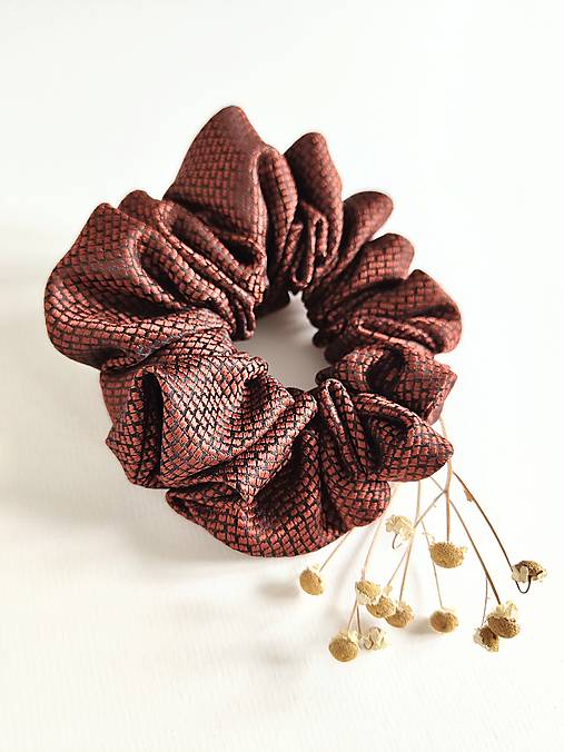 Basic MAXI scrunchie (Hnedá)