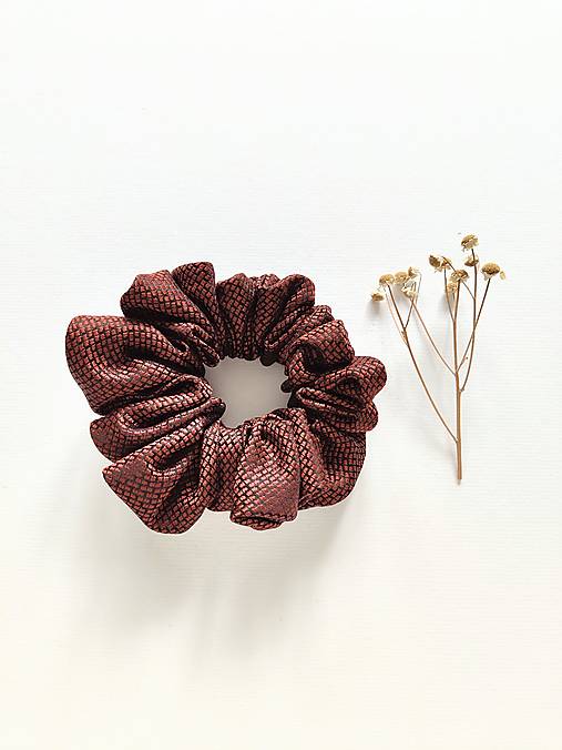 Basic MAXI scrunchie (Hnedá)
