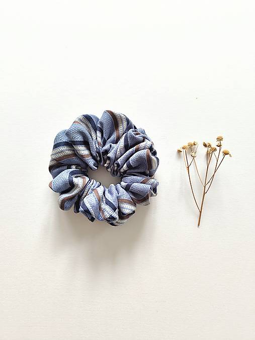 Basic MAXI scrunchie (Modrá)