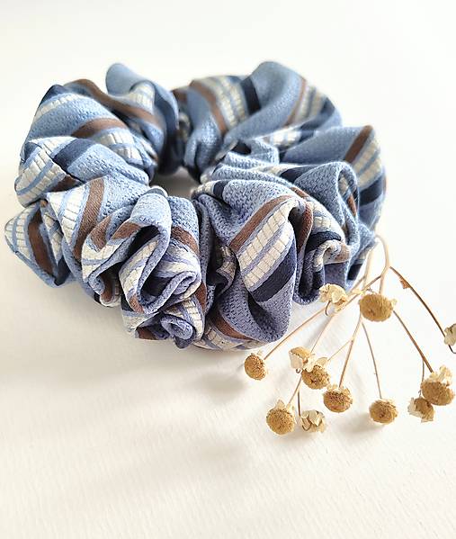 Basic MAXI scrunchie (Modrá)