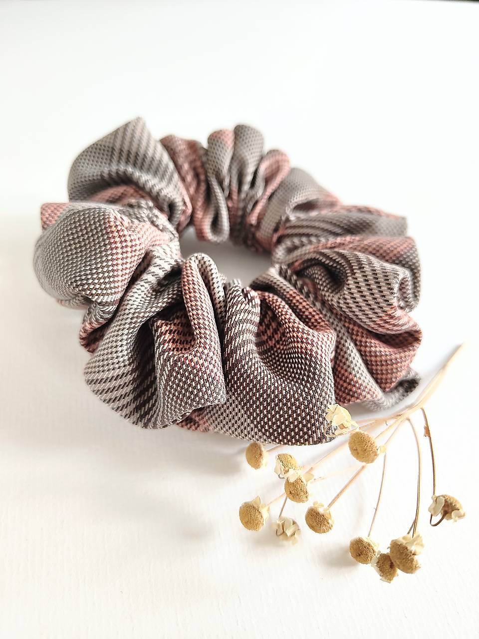 Basic MAXI scrunchie (Béžovo-oranžová)