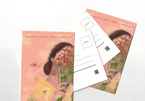 Papier - Pohľadnica " sebeláska ♥ " - 17826980_