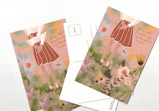 Papier - Pohľadnica "kvitnutie" - 17826995_