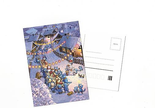 Papier - Pohľadnica "spoločná večera" - 17827045_