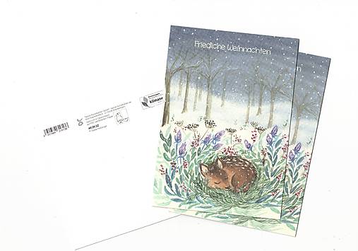 Papier - Pohľadnica "Friedliche Weihnachten" - 17827125_