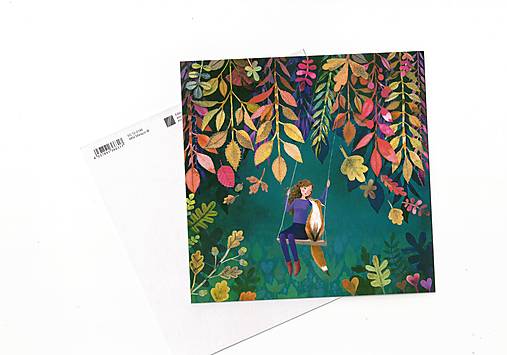 Papier - Pohľadnica - líška a ja  - 17827154_