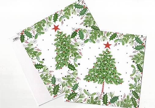 Papier - Pohľadnica - stromček - 17827168_