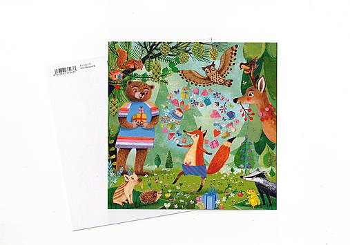 Papier - Pohľadnica - darčeky pre všetkých v lese - 17827170_