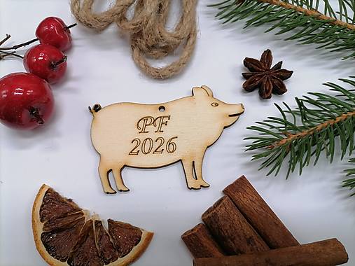 Dekorácie - Ozdoba na stromček prasiatko PF 2026 - 17827103_