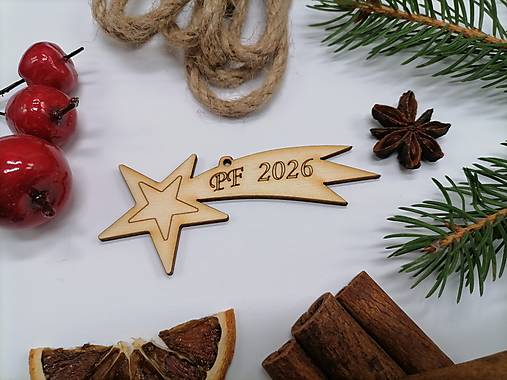 Dekorácie - Ozdoba na stromček kométa PF 2026 - 17827105_