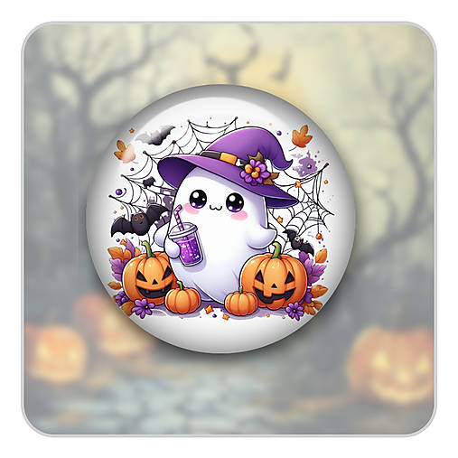 Brošne - Odznak - Duch Halloween 02 - 17824960_