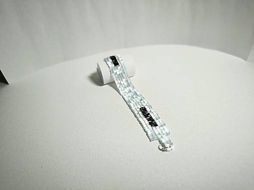 Náramky - Modrý korálkový náramok - Silky cold - 17826743_