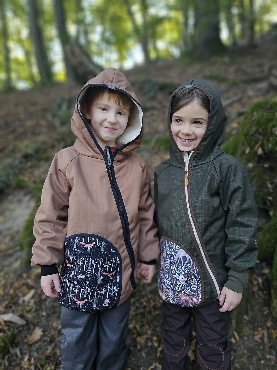 Zimná softshellová bunda "horou hlbokou" (122-128, dl: 55cm)