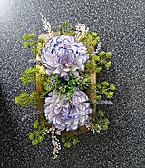 Dekorácie - Dušičky-zaťažená ikebana na hrobček s voskovými kvetmi č.136 - dekorácia - 17828518_