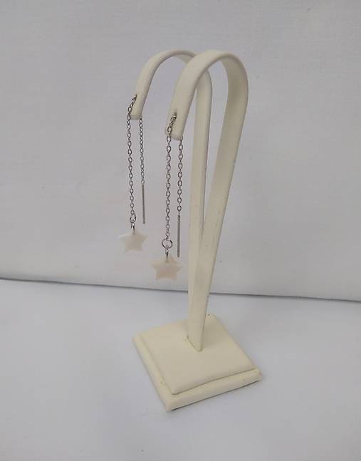 Náušnice - Retiazkové prevliekacie náušnice s hviezdičkou - 17827573_