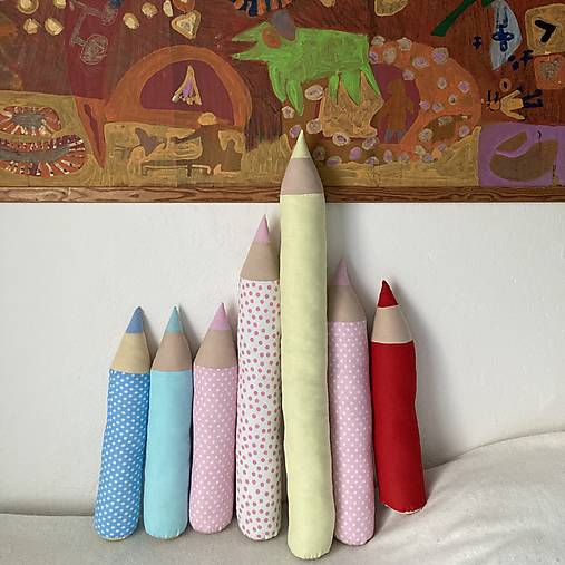 Detský textil - Veselé bodkované ceruzky SKLADOM - 17829089_