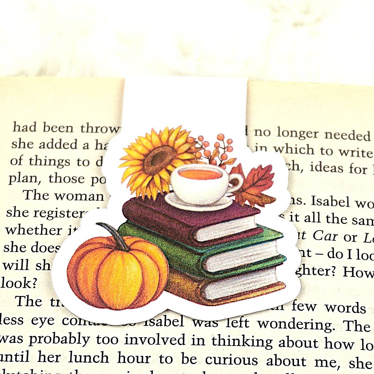 Magnetická záložka Útulná jeseň (Jesenné čítanie)