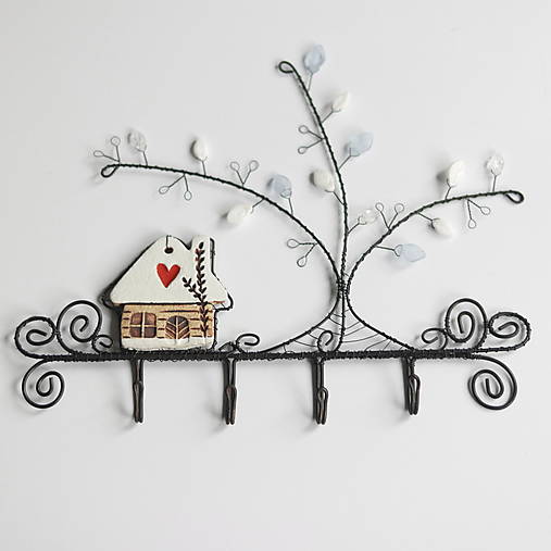 Nábytok - zimný vešiak na kľúče - 17830051_