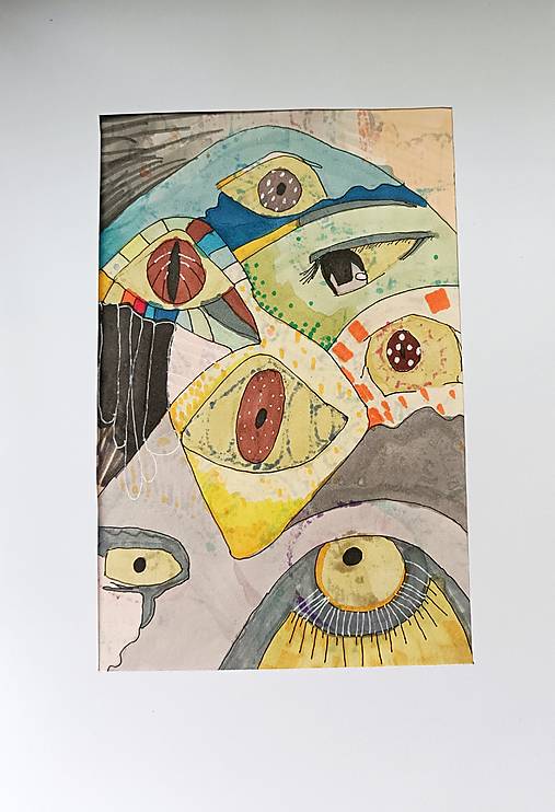 Kresby - Fixková maľba oči 2 - 17830103_