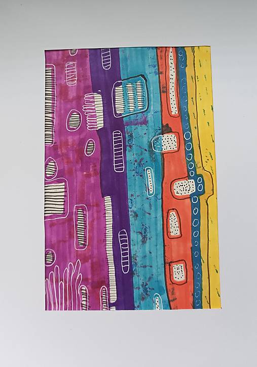 Kresby - Fixková maľba vo farebnom lese - 17830122_