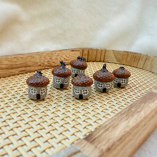 Dekorácie - Mini DOMČEK žaluďový - 17830726_