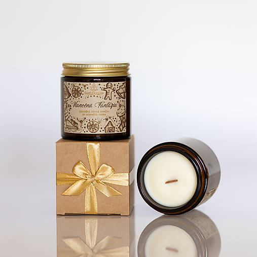 AKCIA - Sviečka zo sójového vosku s BAVLNENÝM knôtom - 8vôní - 95g/25hod