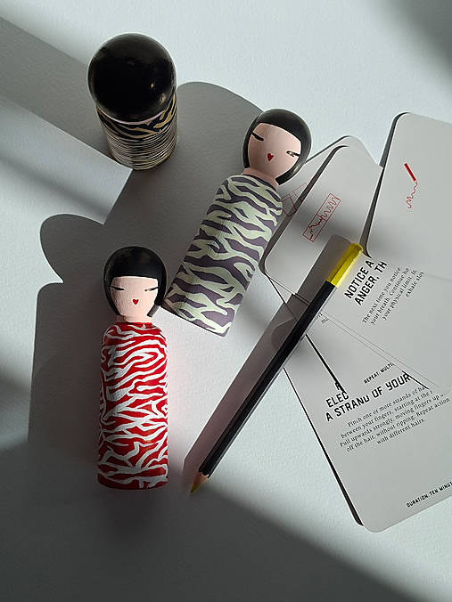 Dekorácie - Mini Geisha - red tiger - 17831368_