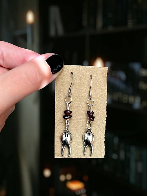 Náušnice - Náušnice zuby - 17829829_