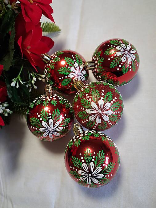 Dekorácie - Vianočné gule zdobené voskom - 17829393_