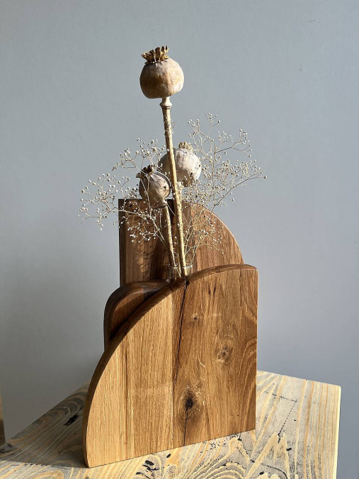 Dekorácie - Drevená váza v štýle scandi - 17830868_