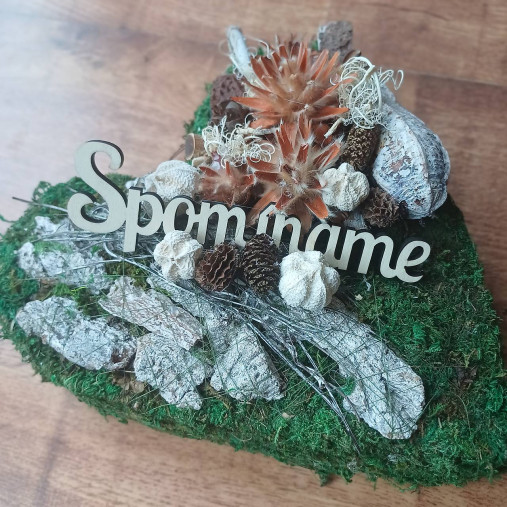 Dekorácie - Srdce machové - 17830688_