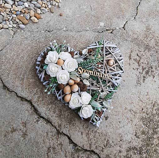 Dekorácie - Spomienkové srdiečko - 17832056_