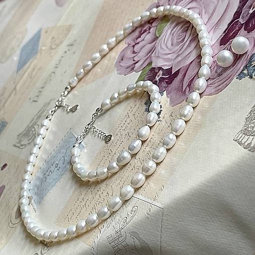 Freshwater Pearls AG925 Stud Earrings / Puzetové náušnice so sladkovodnými perlami A0015